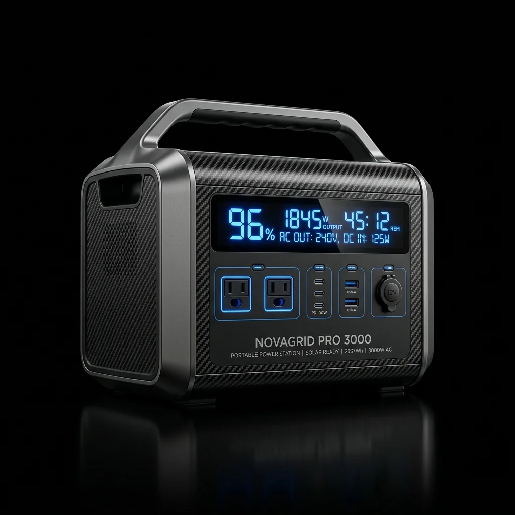 NovaGrid Pro 3000 — Premium Solid-State Power Station