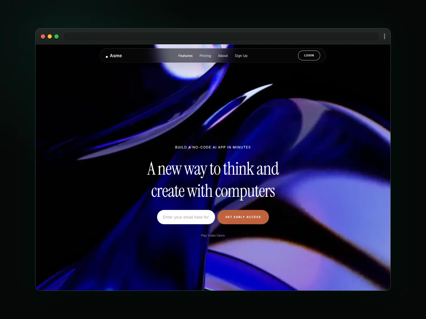 Asme Hero website template preview