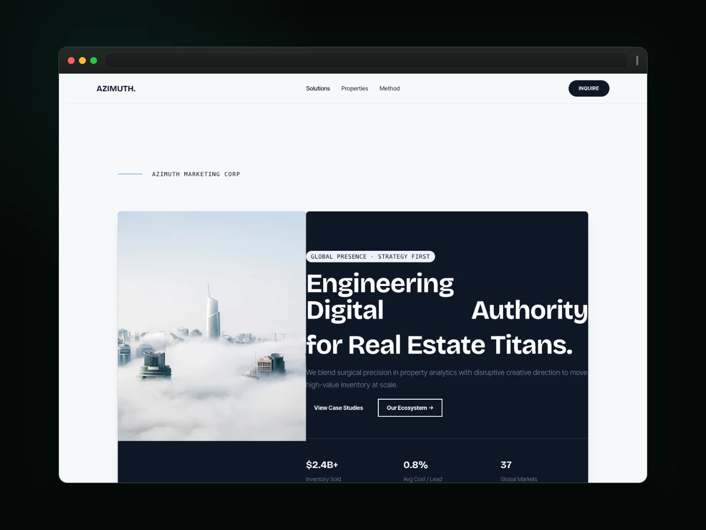 Azimuth Realty Engine website template preview