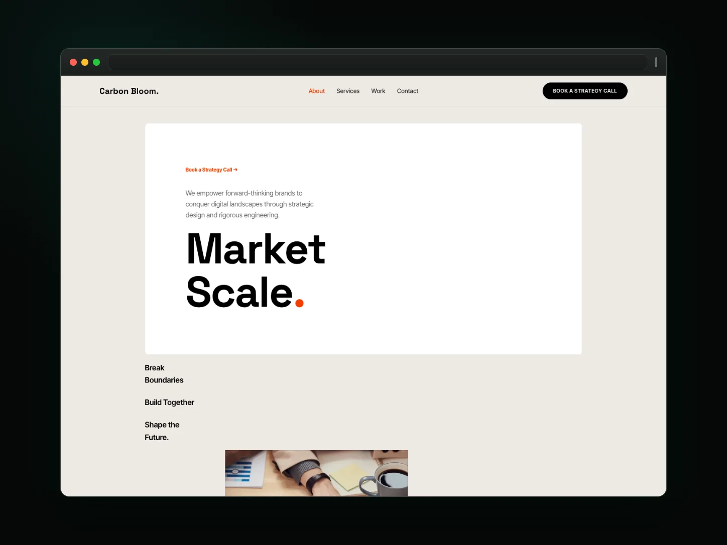 Carbon Bloom website template preview