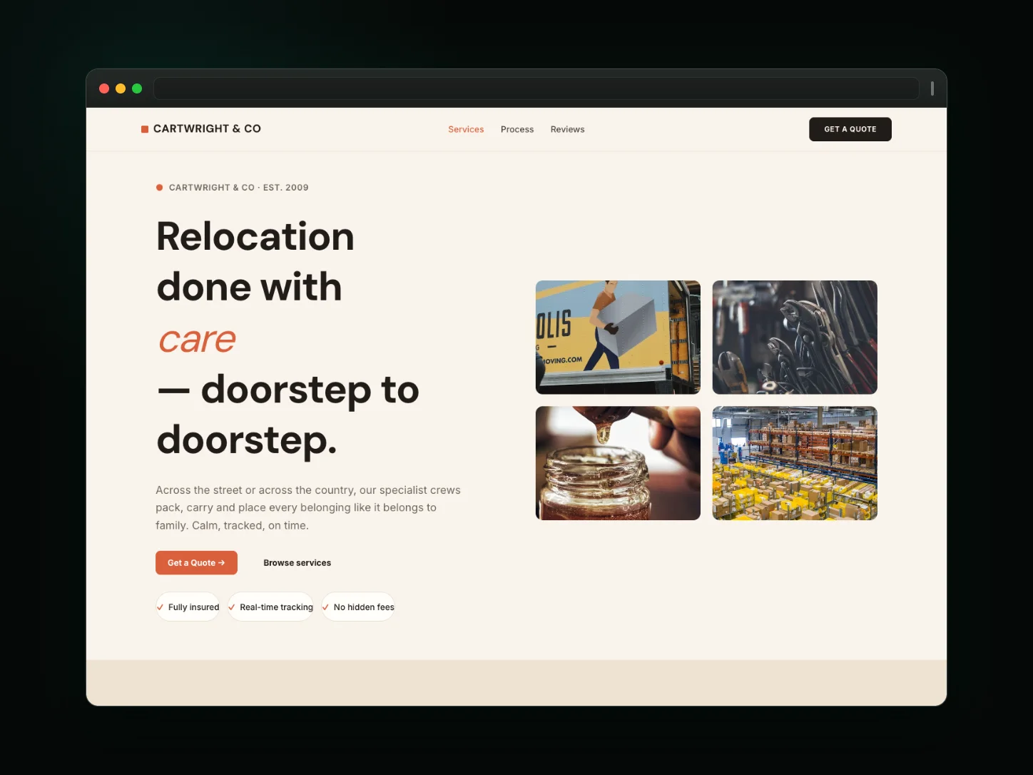 Cartwright & Co website template preview