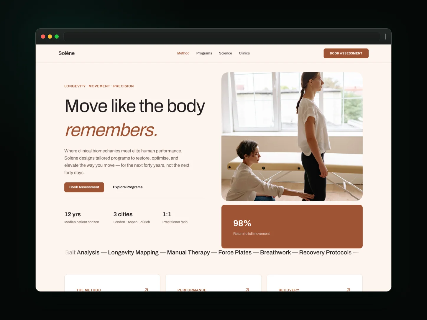 Solène — clinic website website template