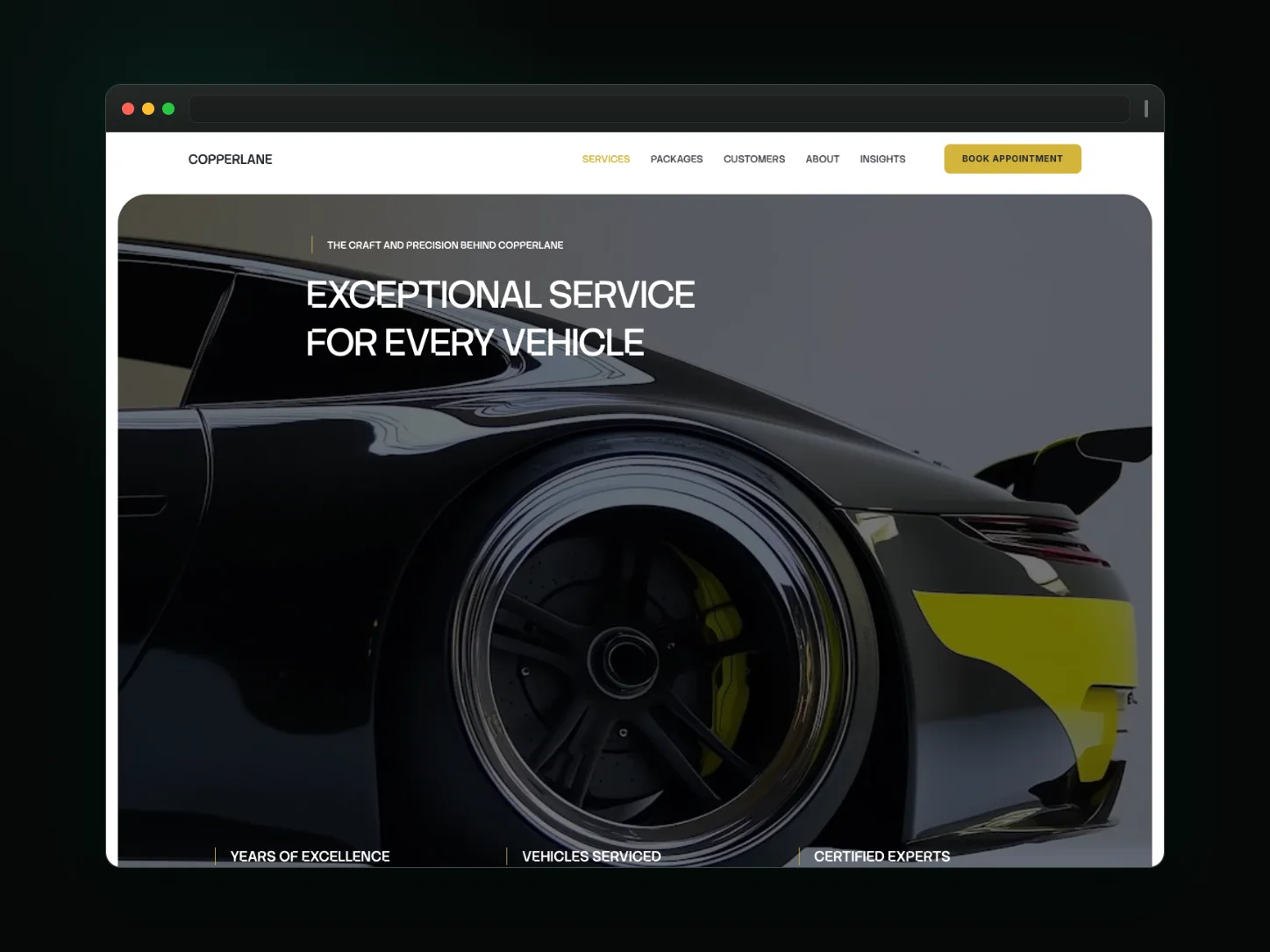 Copperlane website template preview