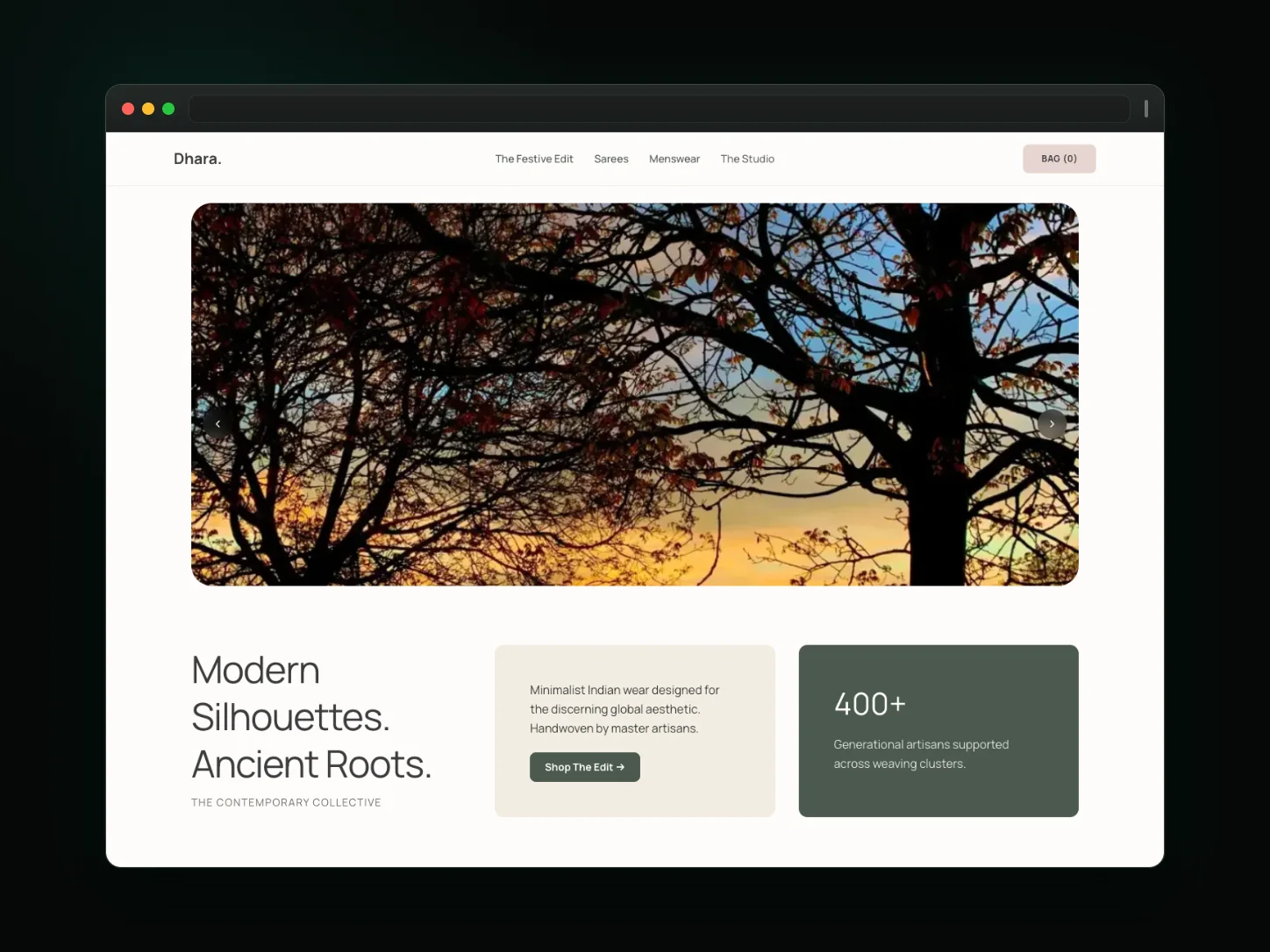 Dhara website template preview