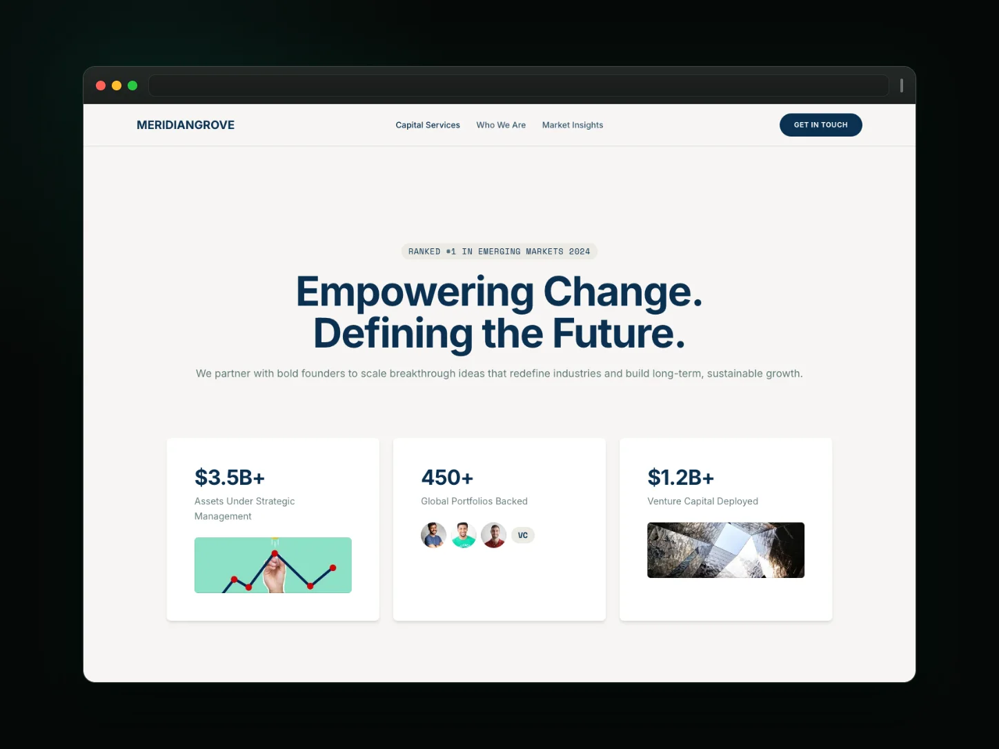 Evergreen Ledger website template preview