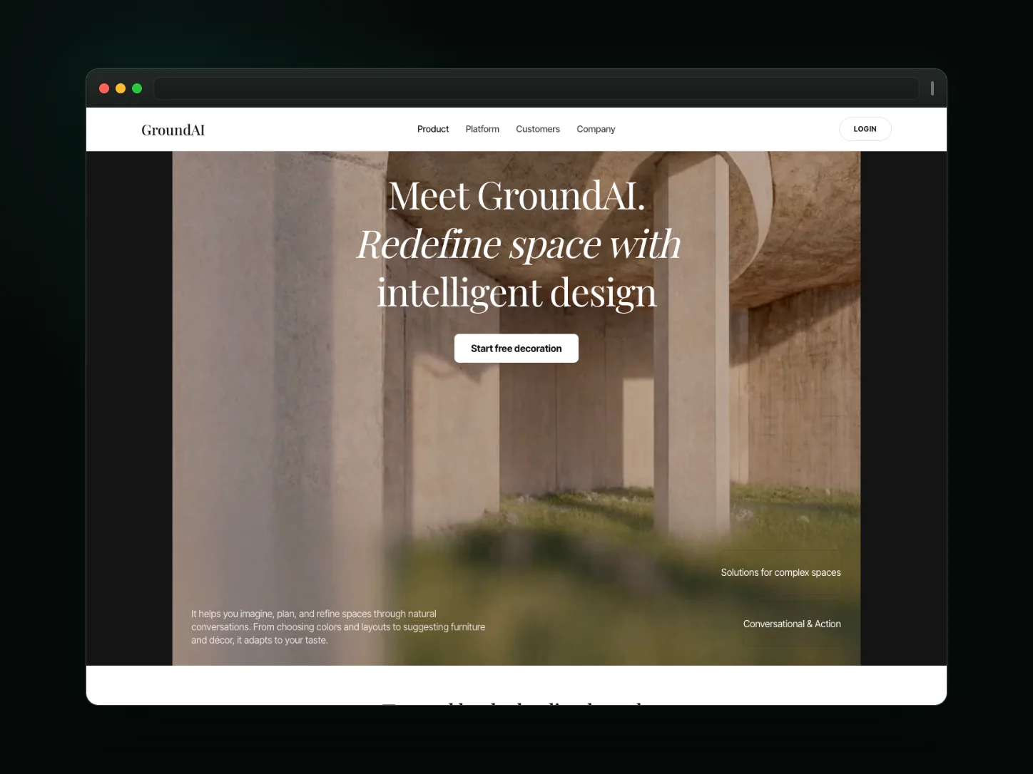 GroundAI website template preview