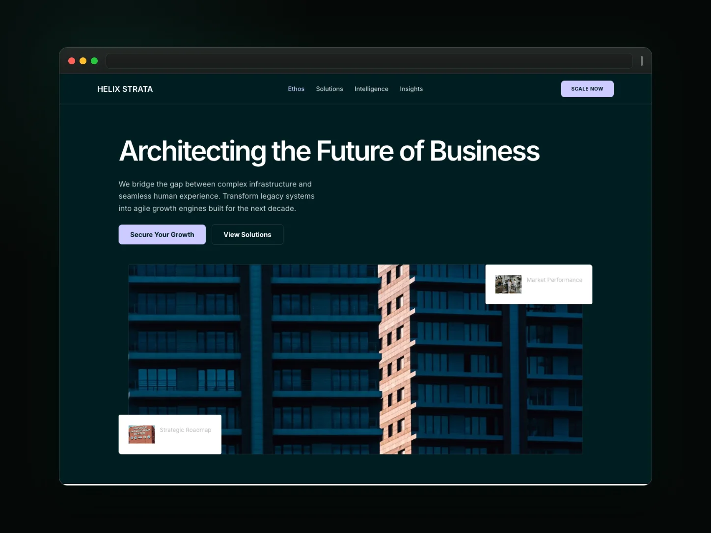 Helix Strata website template preview