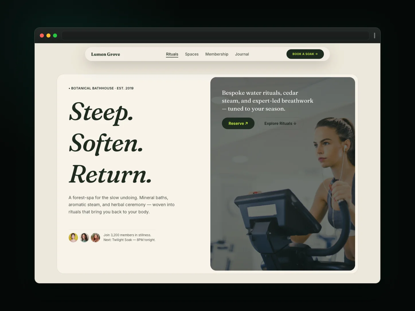 Lumen Grove — wellness website website template