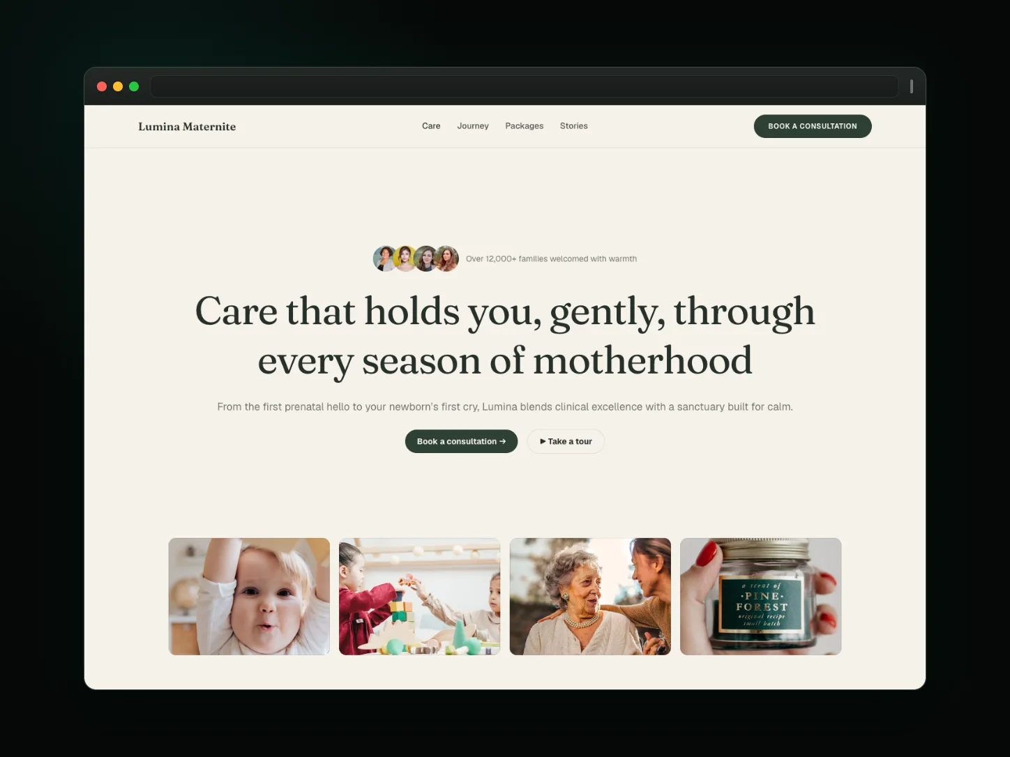Lumina Maternite — clinic website website template