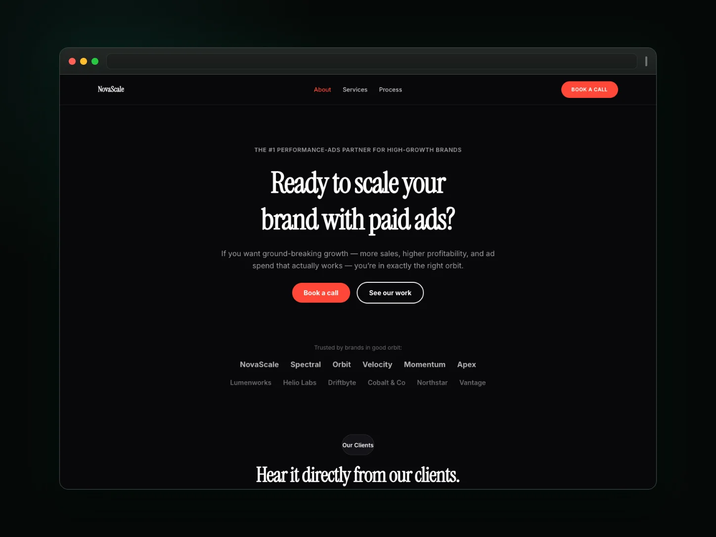 NovaScale website template preview