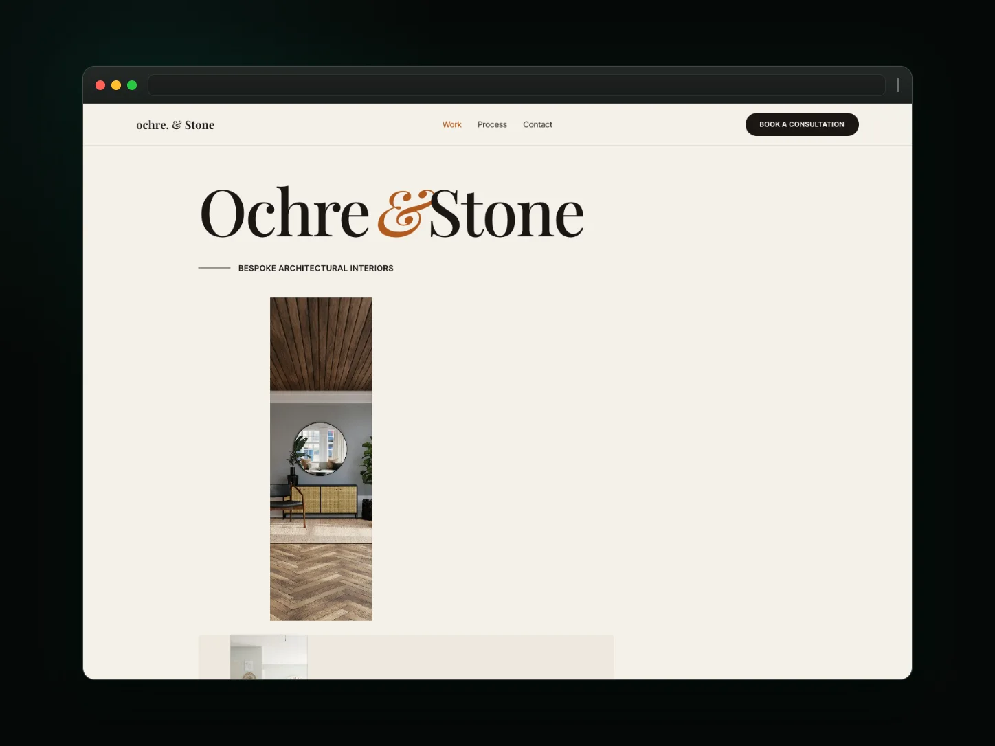 Ochre & Stone — interior design website template