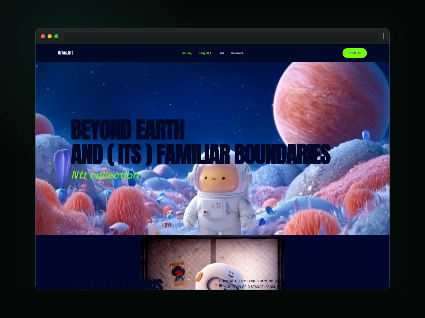 Orbis.Nft — wellness website website template