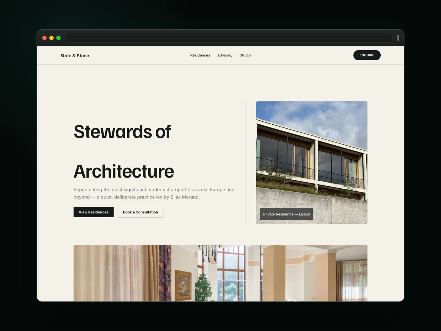 Slate & Stone website template preview
