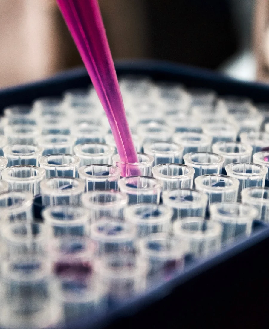Scientific skincare research in a clean modern laboratory